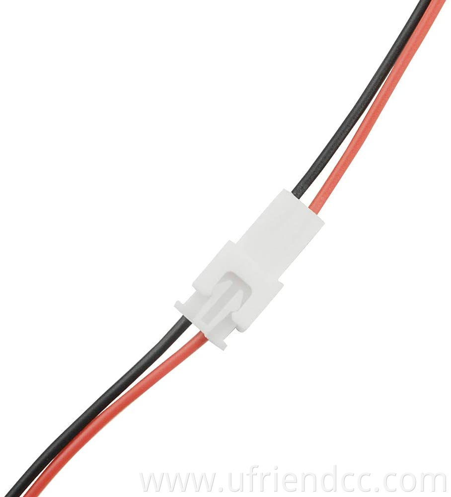 2.54mm 2PIN Female and Male Connection Plug with Red Black Terminal Connector Wire Cable Compatible with JST-XHP 200mm